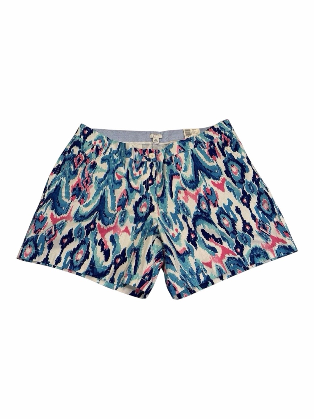 NWT Crown & Ivy Shorts Women's 20W Plus Caroline Classic Fit Stretch Abstract